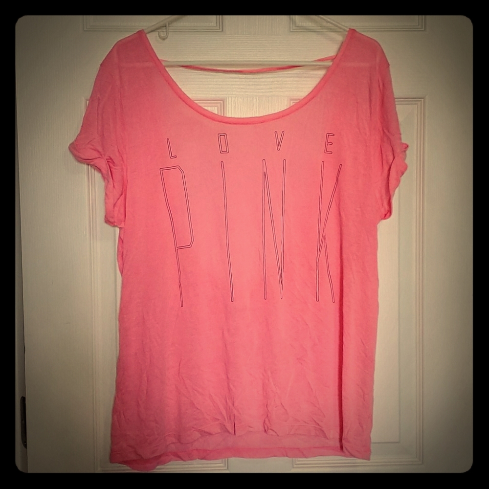 Victoria secret pink open back tee